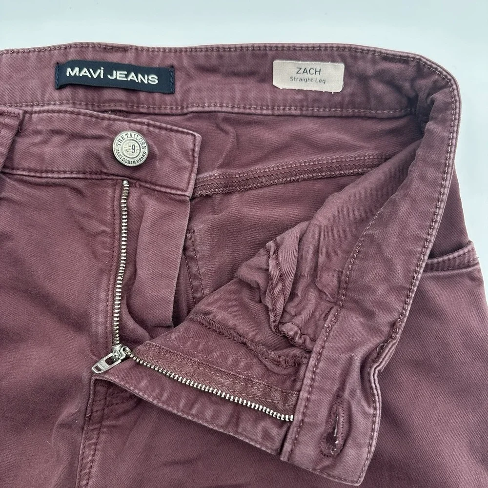 Mavi Jeans Pants Mens 30x32 Zach Straight Leg Khaki Work Preppy‎ Casual Purple